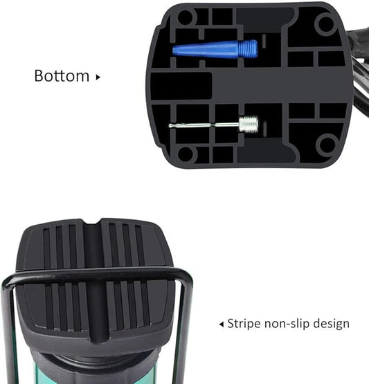 Agltp Bike Pump, Mini Bike Floor Pump Compact Mini Portable Bicycle Foot Pump Compatible with Presta and Schrader Valve Portable Bicycle Pump,Aluminum Alloy Floor Bicycle Pump,Free Puncture Repair Kit