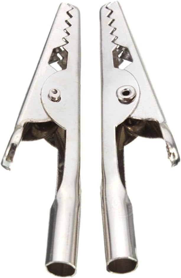 6 Pcs/Lot 51mm Length Crocodile Clips Stainless Steel Screw Probe Fixing Test Alligator Clips Crocodile Clamps