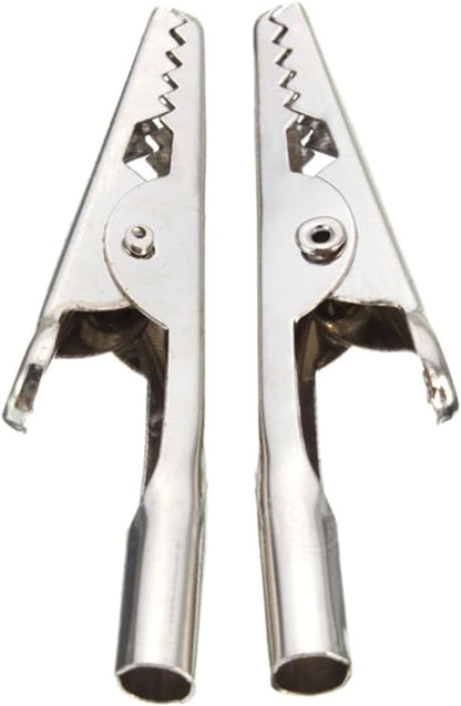 6 Pcs/Lot 51mm Length Crocodile Clips Stainless Steel Screw Probe Fixing Test Alligator Clips Crocodile Clamps