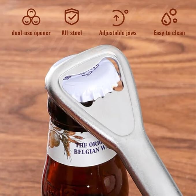 Adjustable Jar Opener for Weak Hands, 2024 New Adjustable Multifunctional Stainless Steel Can Opener, PortableJar Lid Gripper, Manual Jar Bottle Cap Opener for Home Kitchen Gadgets(1pcs)