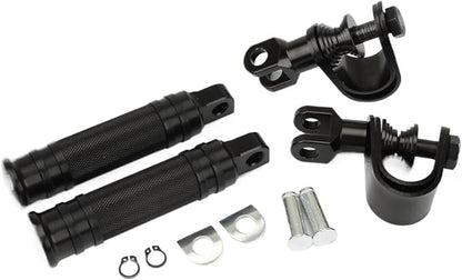 Shift Rod Motorcycle Floor Boards 25MM 32MM Mount Footrests Footpegs Fit For Harley Fit For Honda Fit For Yamahaa Touring Fit For Softail Universal(Black Clamps)