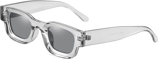 AIEYEZO Modern Thick Rectangle Sunglasses for Women Men Retro 90s Chunky Square Polarized Sunnies