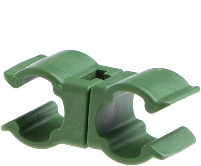 50pcs Plant Trellis Connector Clips Greenhouse Fastener Buckle Cross Clip Rotatable Rod Connector for Tomato Cage Plant Stakes (for 11mm Rods)