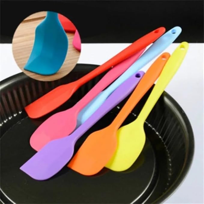 11in Heat Resistant Silicone Spatula,High Temp Flexible Kitchen Scrapers Food Grade Bowl Scrapers,Seamless Baking Supplies Scratch-Proof for Scraping Non-Stick Pans Cooking (Red1)