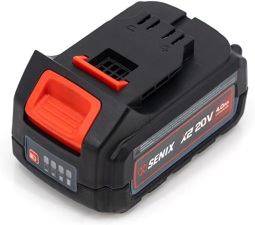 20 Volt Max* 4.0 Ah Lithium-ion Battery for 20V Lawn Mower,Snow Blower,Snow Shovel, Cordless Leaf Blower, Chainsaw,Power Tools, Fade-Free, Battery Indicator Lights, 1 Pcs