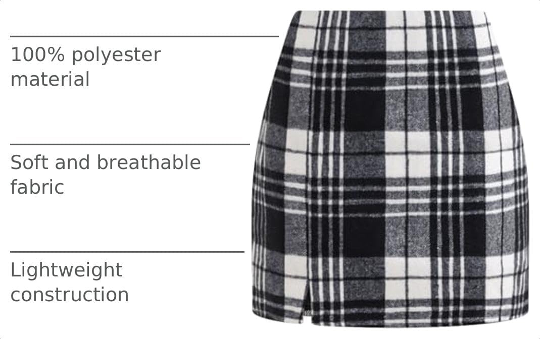NIMIN Plaid Mini Skirts for Women High Waisted Fall Winter 2026 Fashion Bodycon Pencil A-Line Skirt.