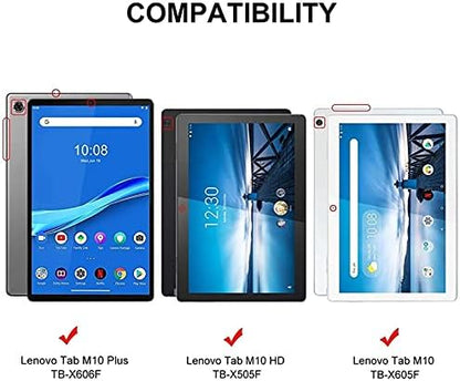 New Pu Leather Tablet Case Compatible with Lenovo Tab M10 HD 2nd Gen TB-X306X X306F M10 Plus FHD X606F X505X Cover (Color : Black, Size : M10 Plus 10.3 X606)