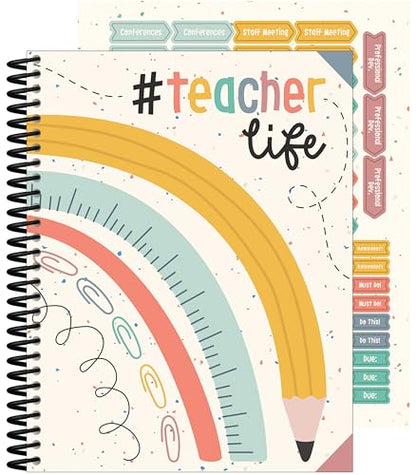 Carson Dellosa We Belong Teacher Planner 2025-2026, Undated 8" x 11" Lesson Plan Book with Stickers, Class Schedule, Weekly Calendar, Classroom Must Haves, Homeschool Essentials, Classroom Must Haves