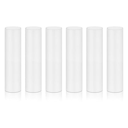 3.5 Inch Tall White Plastic Candle Covers Sleeves,Chandelier Socket Sleeves,Candelabra Base E12 Socket Covers Set of 6 (3.5 inches high  6pcs)
