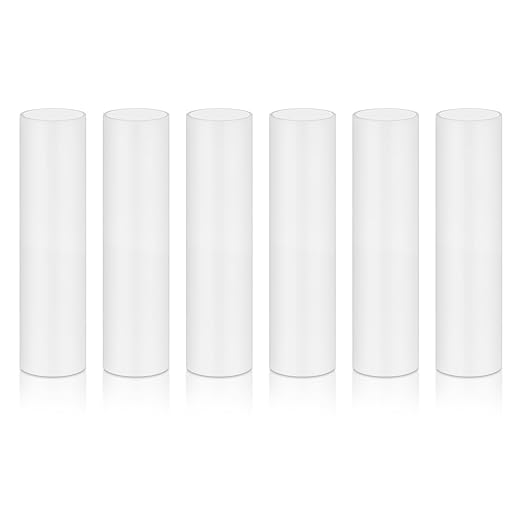 3.5 Inch Tall White Plastic Candle Covers Sleeves,Chandelier Socket Sleeves,Candelabra Base E12 Socket Covers Set of 6 (3.5 inches high  6pcs)