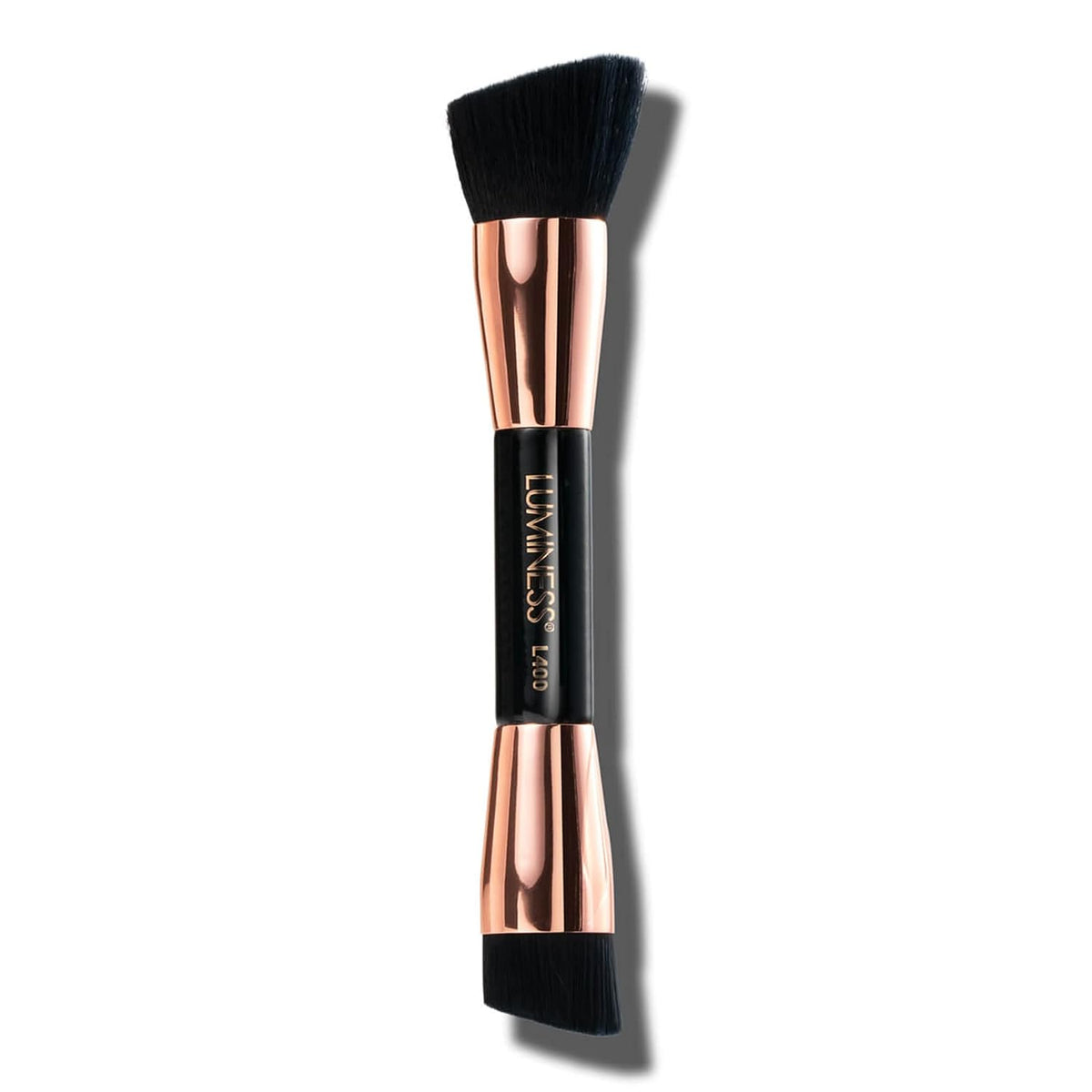 LUMINESS Dual-Sided Angled Buffing Brush - Cruelty-Free Synthetic Bristles Ideal for Foundation & Primer - Soft Fibers Gives Silky Touch on Skin & Creates Flawless Base with Perfect Finish ( Only Brush )