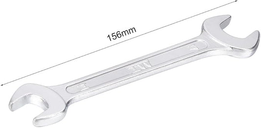 uxcell Metric Double Open End Wrench Chrome Plated, 14mm x 17mm