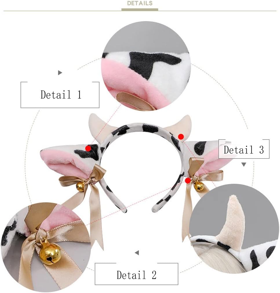 Womens Anime Cow Bikini Cosplay Lingerie Lolita Kawaii Bra and Panty Set Japanese Underwear Cow Stocking
