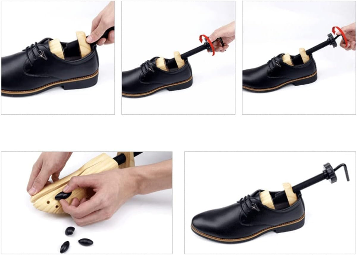 2 Way Shoe Stretchers for Men Women Large Size 9-14 Wide One Pair - Men Dress Shoes Stretcher 10 11 12 13 - XL Shoe Tree Stretcher for Men - Shoe Widener Stretcher for Women - Shoe Expanders Enlarger