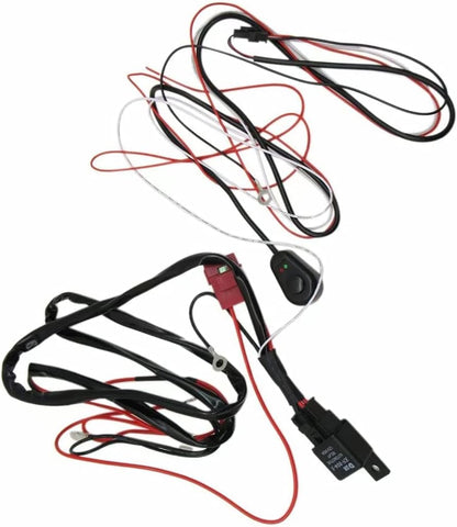 LED Light Bar Wiring Harness Kit 12V 40Amp 18AWG Fuse Relay ON/OFF Switch Fits For 12V light bars, spot lights, fog lights, driving lights, work lights