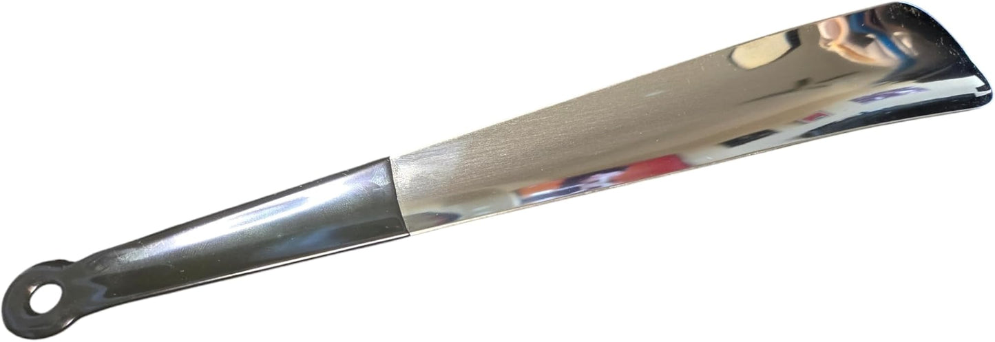 Metal Long Handle Shoe Horn, 11.8 Inches, Ergonomic Design