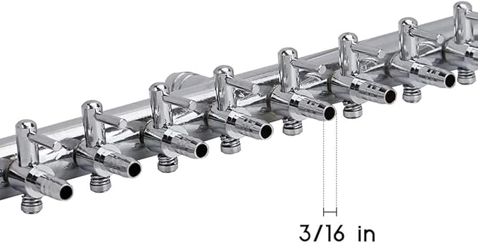 Aquarium Air Valve 12 Way Inline Manifold Air Flow Pump Tubing Splitter Lever Control Valve
