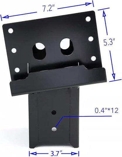 Multi-Use Outdoor 4x4 Compound Angle Platform Brackets for Deer Stand Hunting Blinds Shooting Shack, Tree House, Observation Decks, Set of 4, 16''x 7.5''x 9'', Black, 4 Count
