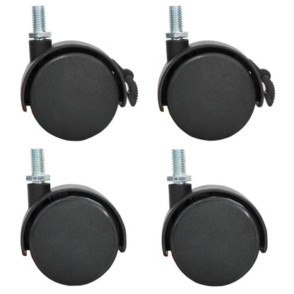 VIZ-PRO Mobile Whiteboard Caster Wheels 1.5 Inch, Black, Set of 4