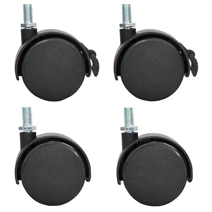 VIZ-PRO Mobile Whiteboard Caster Wheels, Black, Set of 4