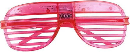 Light Up Glasses, LED Glasses, Glasses Glows in The Dark, Neon Flashing Glasses, 3 Modes, Battery Powered