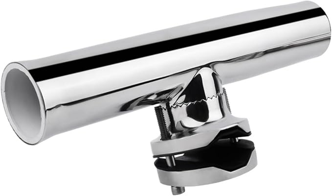 Stainless Steel Suitable for 32-50MM Pipe 360° Clamp Fishing Rod Holder 1-1/4'' to 2''Boat Accessories Marine