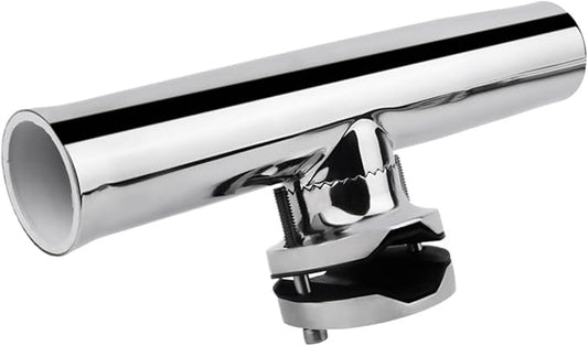 Stainless Steel Suitable for 32-50MM Pipe 360° Clamp Fishing Rod Holder 1-1/4'' to 2''Boat Accessories Marine