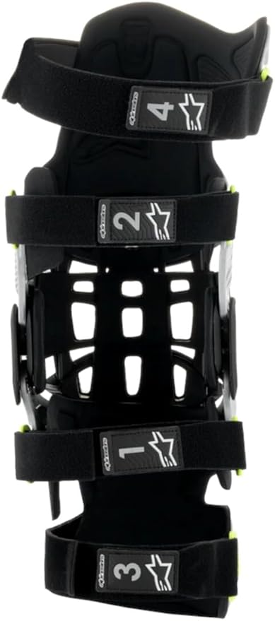 Alpinestars 6501319-195-L Bionic 7 Knee Set SilverYellow Lg