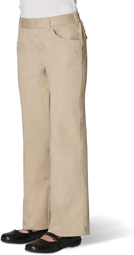 French Toast Girls' Pull-on Twill Pant (Standard  Plus)