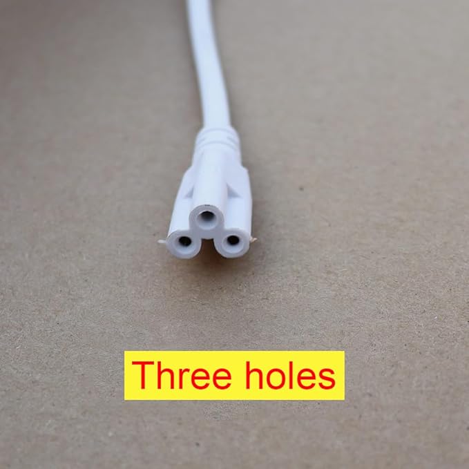 RTNLIT T5 T8 LED Cable Connector Power Cable, 6ft 3-Pin LED Lamp Extension Cable with Power Off Switch, Plug Supply Connection Line