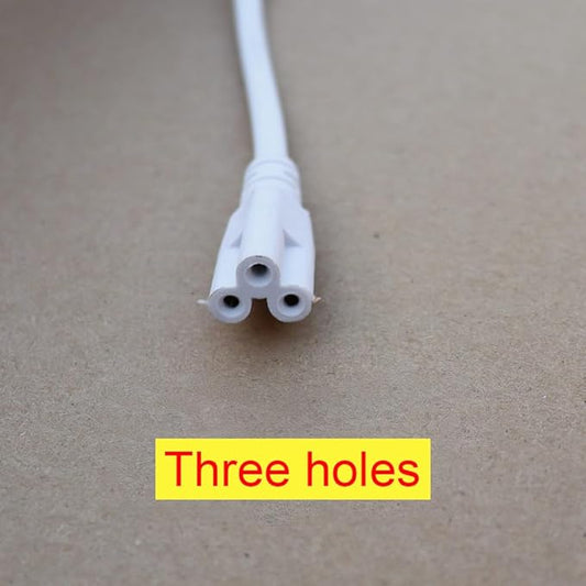 RTNLIT T5 T8 LED Cable Connector Power Cable, 6ft 3-Pin LED Lamp Extension Cable with Power Off Switch, Plug Supply Connection Line