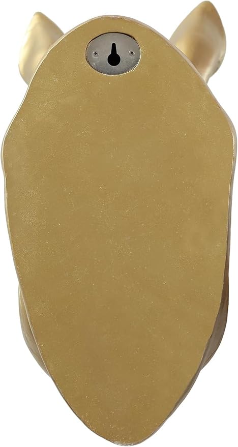 Hi-Line Gift Ltd Rhino Head Statue Wall Mount Art Gold Color