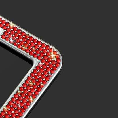 1 Pack Sparkly Bling License Plate Tag Frame Diamond Rhinestone Crystals License Plate Holder for Women (Red)