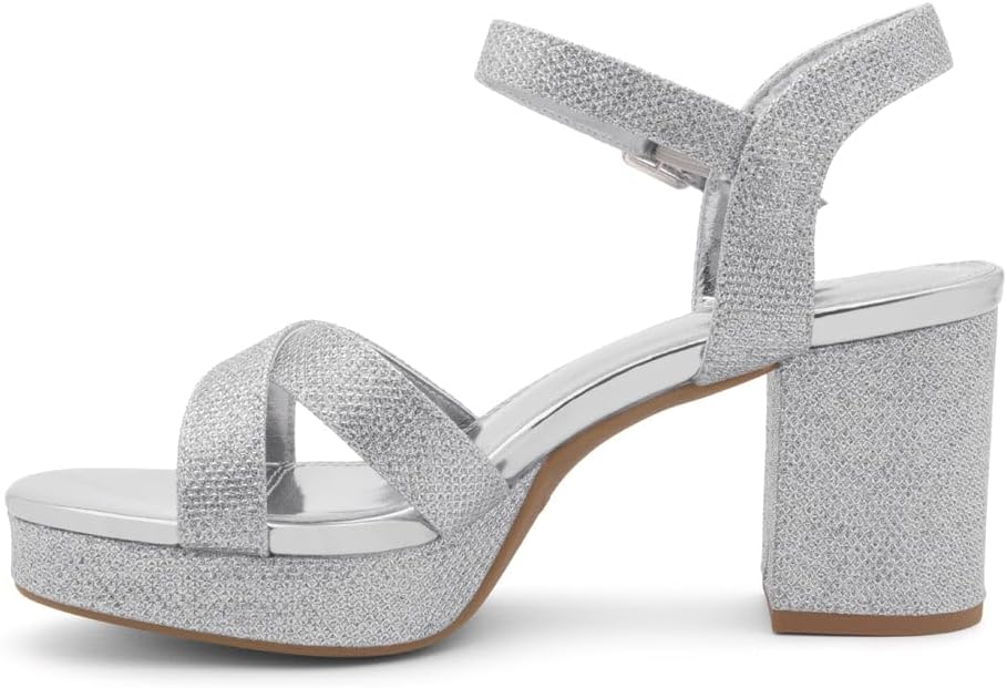 Shoe Land Platform Heels for Women – 3 Inch Chunky Block Heeled Sandals, Square Open Toe, Ankle Strap Dressy Strappy High Heels for Wedding, Party & Evening Events https://a.co/d/08cxhX2e