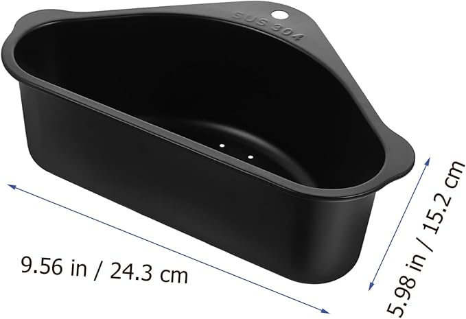 Kitchen Sink Food Drain Basket Triangle Design Easy to Assemble Drying Basket