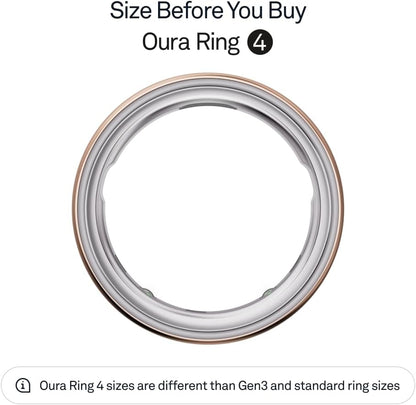 Oura Ring 4 - Rose Gold - Size 6 - Sleep, Activity, Women’s Health, AI Advisor, Up to 8 Days of Battery Life, Size Before You Buy, Android & iOS Compatible