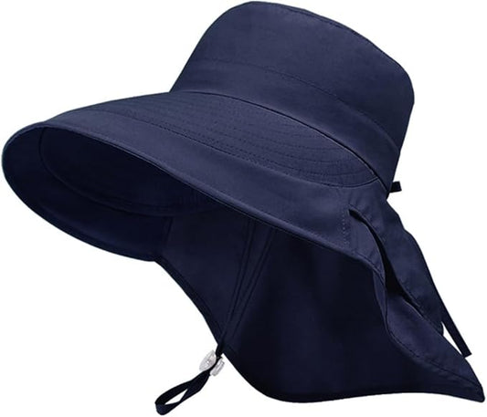 Sister Amy Unisex Wide Brim Sun Hat with Neck Flap  UPF UV Protection Breathable Fishing Safari Hat Summer Outdoor Beach