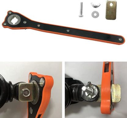 2 in 1 Universal Automotive Jack Ratchet Wrench, Labor-Saving Scissor Jack Lift Speed Handle Tool Garage Tire Wheel Lug Wrench Handle with Converter, Dual-Purpose (Dia 0.39 inch)