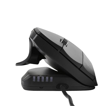 Contour Design Unimouse Left-Hand Wired Ergonomic Mouse, Fully Adjustable 2.4GHz for Laptop & Desktop, Mac & PC Compatible