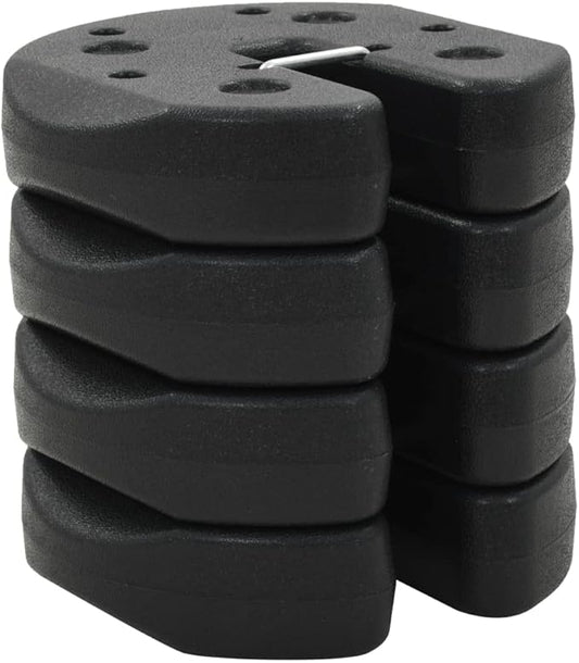 4 pcs Gazebo Weight Plates Black for Gazebos, Party Tents, Outdoor Parasols, Concrete Inside, Suitable for 1.2" Tube, Weight (Each) 7.2 lb, Dimensions 8.7" x 2"