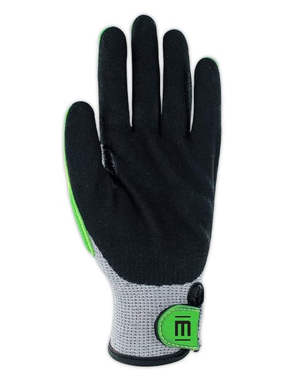 MAGID T-REX Flex Series Lightweight Impact Gloves, 12 Pair, NitriX Palm Coating, Size 9L, Black  Green