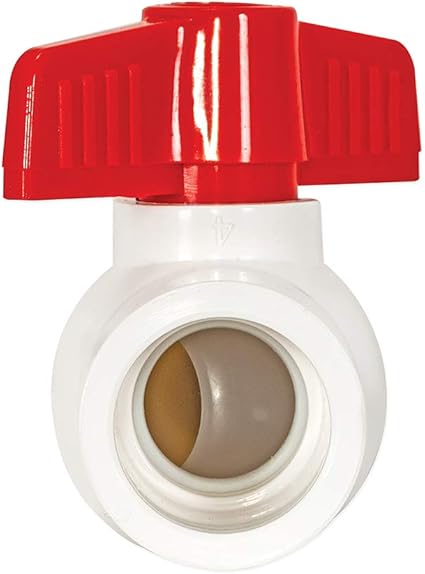 EZ-FLO 34 Inch Slip Schedule 40 PVC Quarter Turn Ball Valve, Brass Plumbing Fitting, 20113