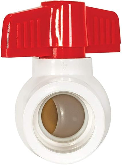 EZ-FLO 34 Inch Slip Schedule 40 PVC Quarter Turn Ball Valve, Brass Plumbing Fitting, 20113