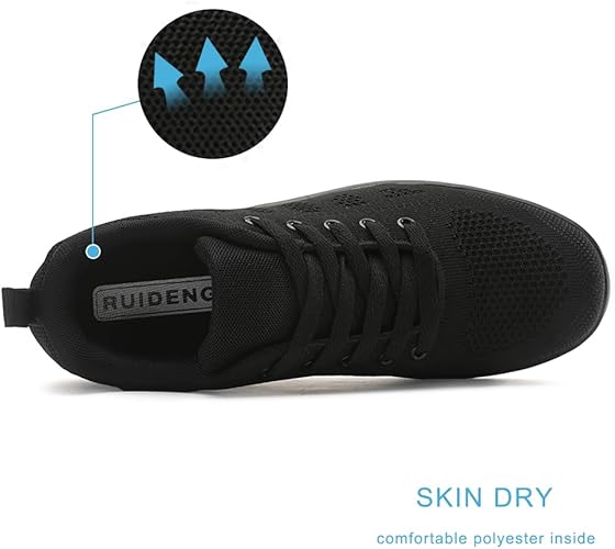 RUIDENG Platform Sneakers for Women Air Cushion | Walking Shoes Women Comfortable All Day | Thick Rocker Bottom