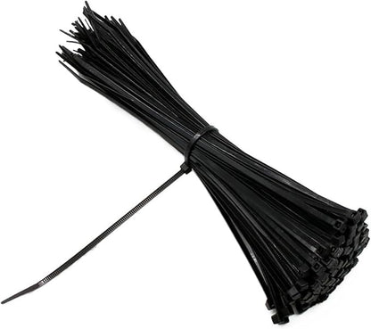 100PCS 3 X 6080100120150200mm White Black Milk Cable Wire Zip Ties Self Locking Nylon Cable Tie (Color : Black, Size : 3 x 150mm)
