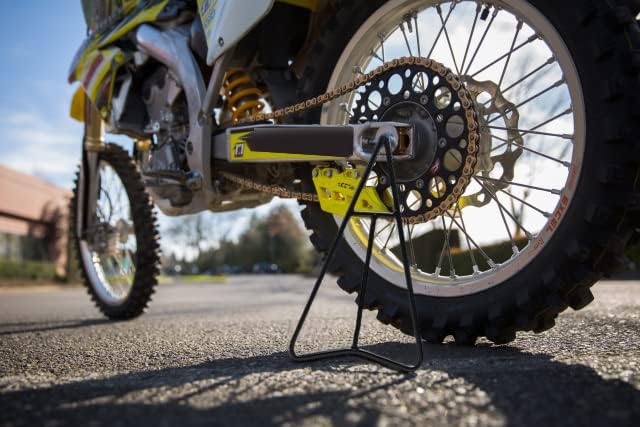 Eapele Triangle Stand for Dirt Bike, Solid Steel Structure Dirt Bike Stand, Universal for 80-500cc Supermoto Motocross Enduro Pit Bike-Black