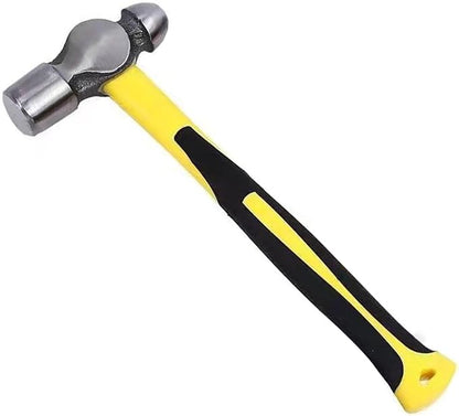 24oz Ball Peen Hammer,Reinforce,Polished,Shock-Proof Plastic Handle.