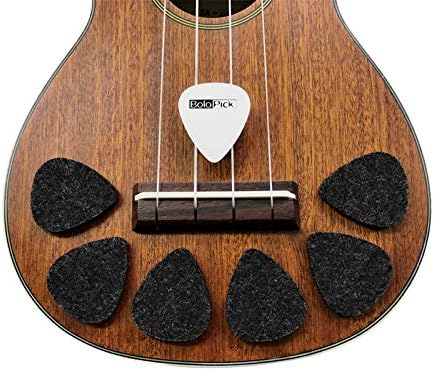 Ukulele Picks, BoloPick 12 Pack Original Recipe Black Felt Uke Picks for Ukulele, Guitar, Bass, Autoharp, Banjo
