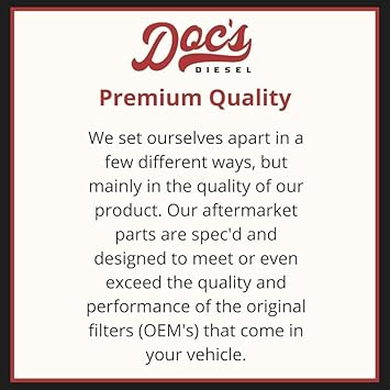 DOC'S Grand CherokeeRam 1500 3.0L Diesel Oil Filter 2014-2019  Replaces 68229402AA
