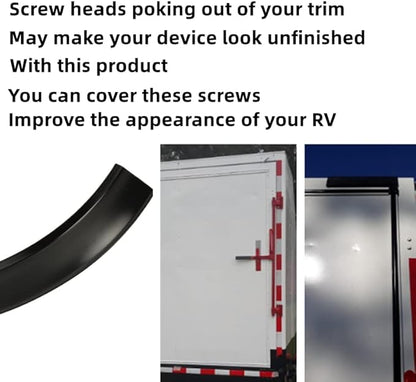 1" RV Vinyl Trim Molding Insert Black,for RV Camper Travel Trailer Screw Cover Gutter Corner Channel Outside Seam roof Edge Track Heavy Duty Trim (25 ft)